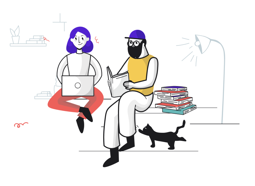 Medical students studying